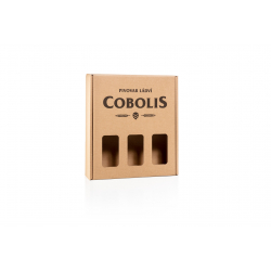 Cobolis dárková krabice s okénky na 3 pivní lahve 750ml