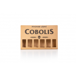 Cobolis dárková krabice s okénky na 6 pivních lahví 330ml